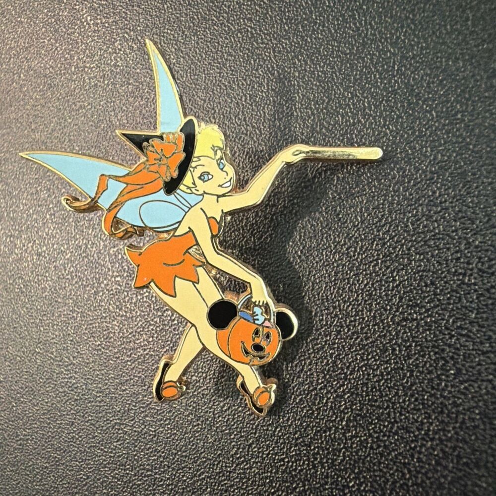 Tinker Bell Tinkerbell in Orange Witch Costume Disney Pin Trick or Treat 2008